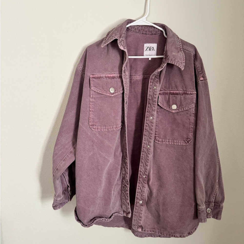 Zara Oversized Jean Jacket | Purple | Never worn